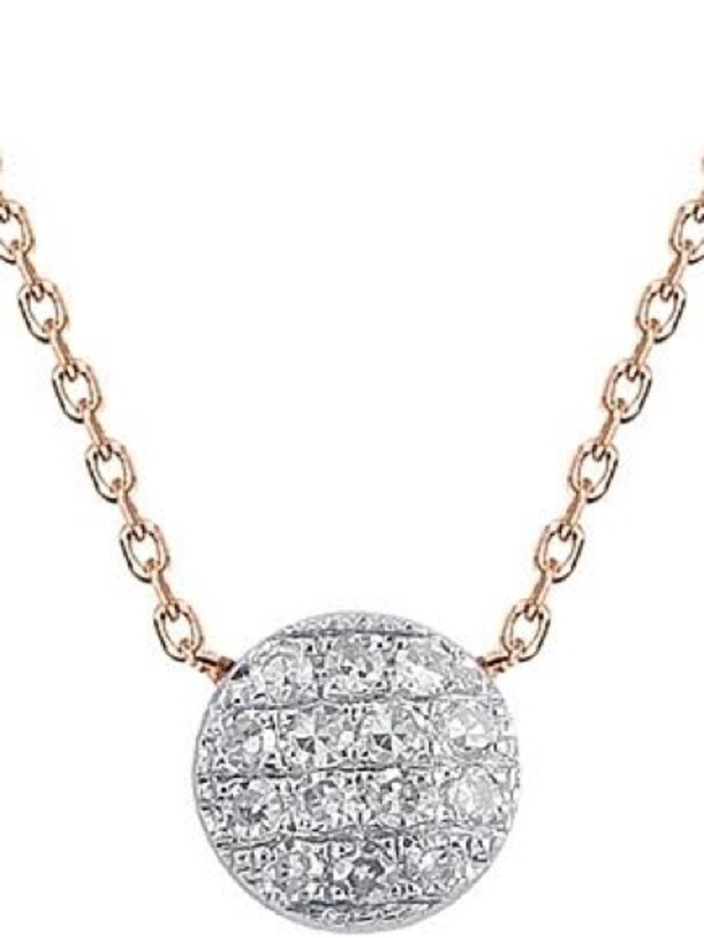 Dana Rebecca Lauren Joy Mini Disc Necklace Rose Gold